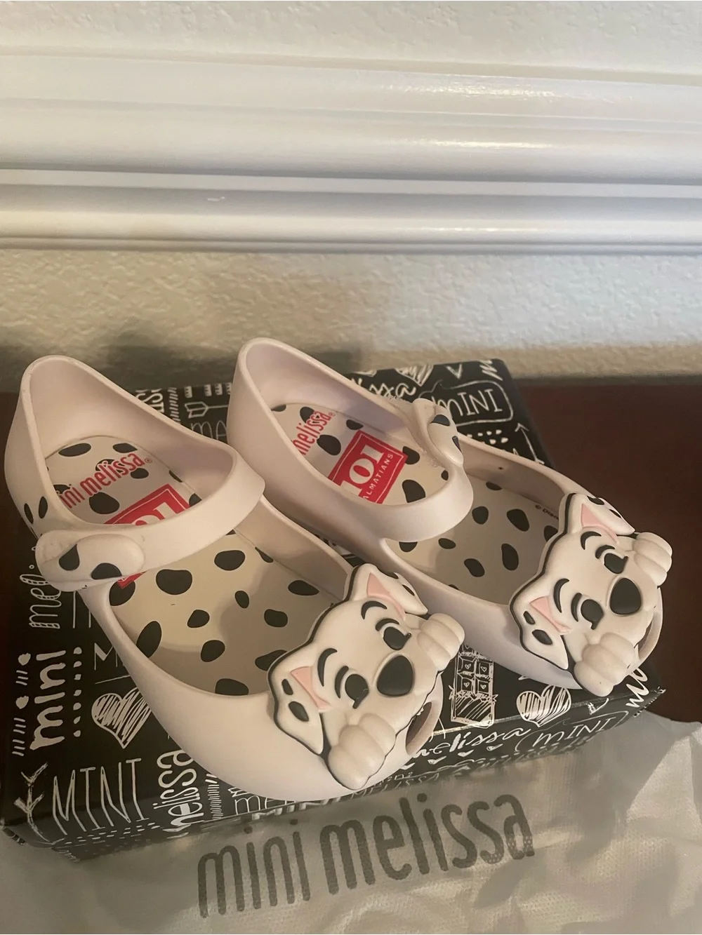 Mini Melissa Disney 101 Dalmatians Ultragirl Flat Toddler Size 7 NEW